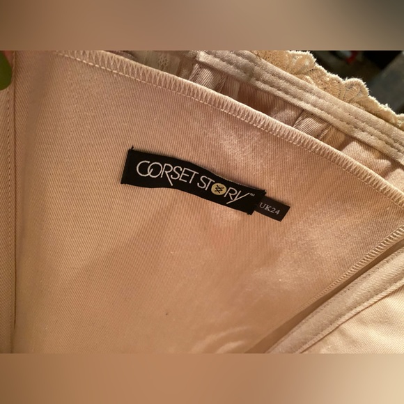 NWT CORSET STORY CSFT038 VICTORIAN VINTAGE STRAIGHT LINED OVERBUST UK 24 - Picture 5 of 10